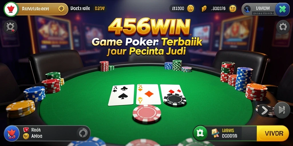 Tampilan gameplay poker yang mengasyikan dalam 456WIN.