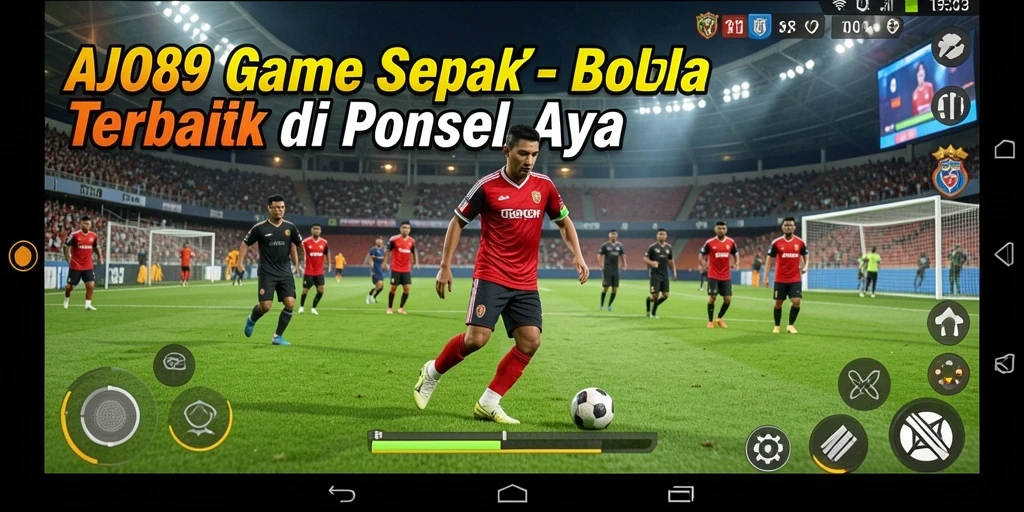 Screenshot AJO89 menunjukkan gameplay sepak bola yang mendebarkan dan realistis.