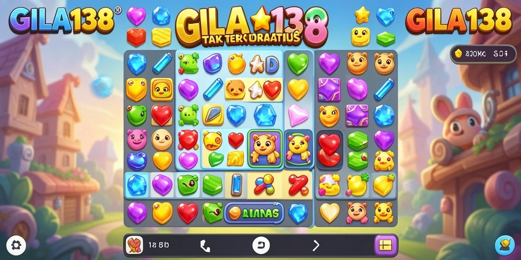 Gameplay seru dan interaktif dari GILA138 dalam genre Match-3.