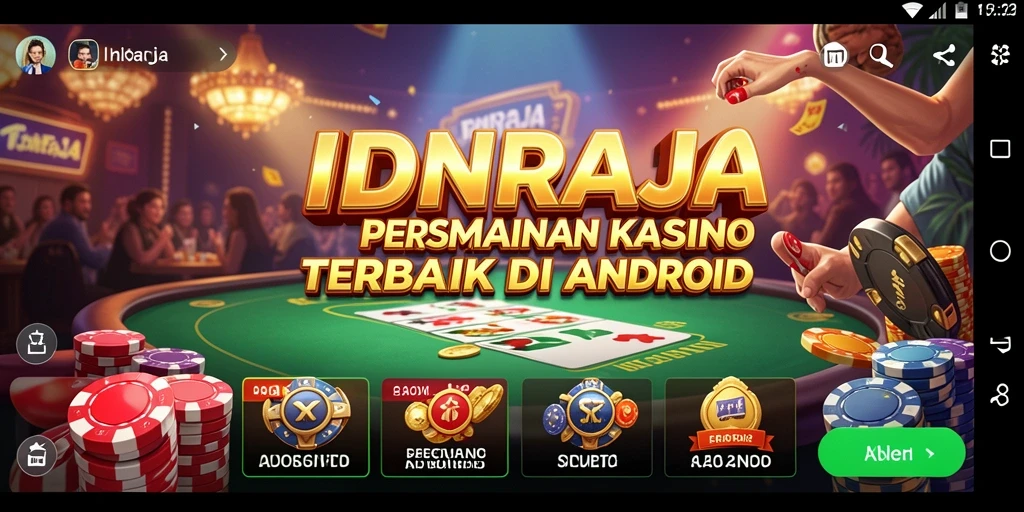 Screenshot utama IDNRAJA menampilkan gameplay Kasino yang mendebarkan.