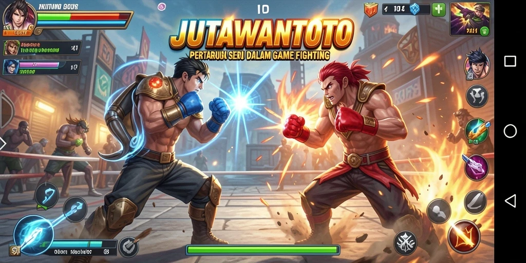 Gameplay menegangkan di arena pertarungan JUTAWANTOTO.