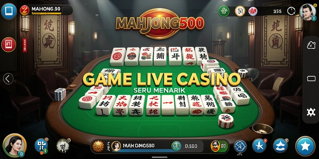 Tampilan gameplay seru dalam MAHJONG500 Live Casino