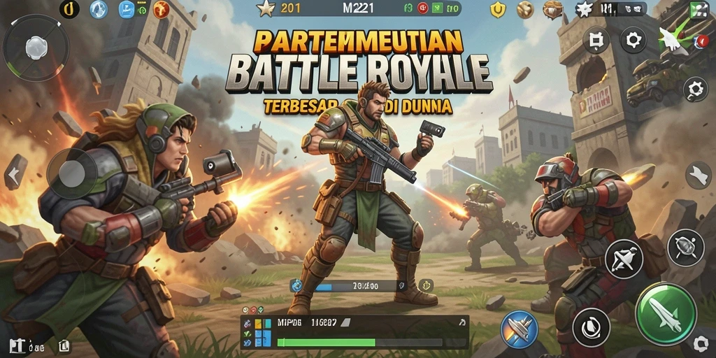 Tangkapan layar MPO1221 menampilkan pertempuran mendebarkan dalam Battle Royale.