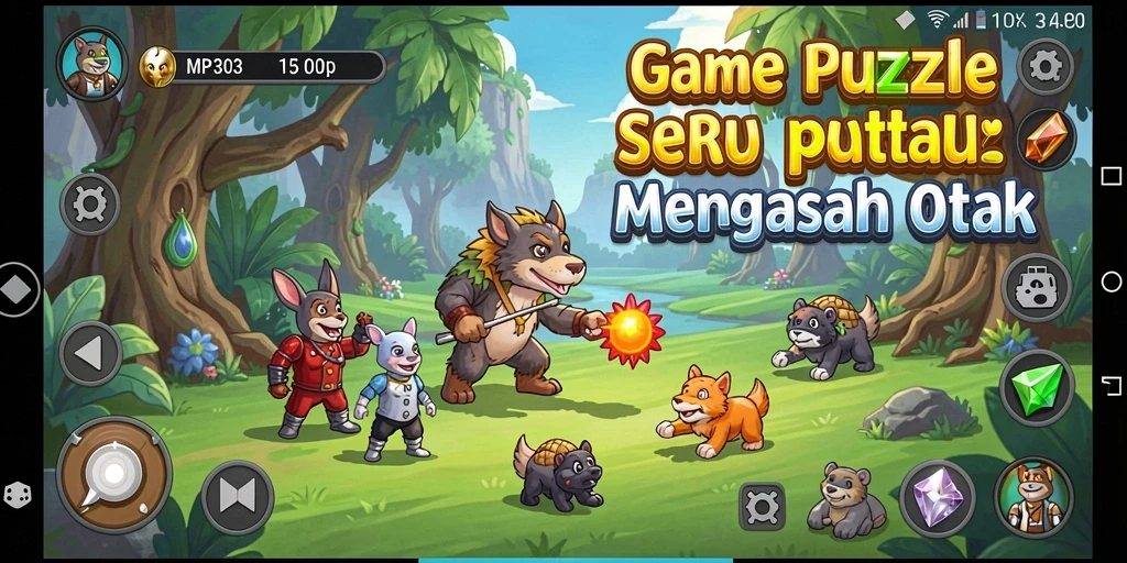Screenshot utama MPO303 menampilkan gameplay seru permainan Puzzle.
