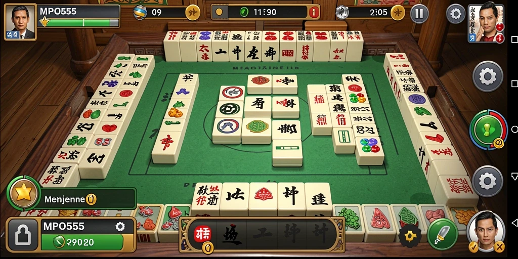 Screenshot gameplay MPO555 yang menunjukkan keseruan permainan Mahjong.