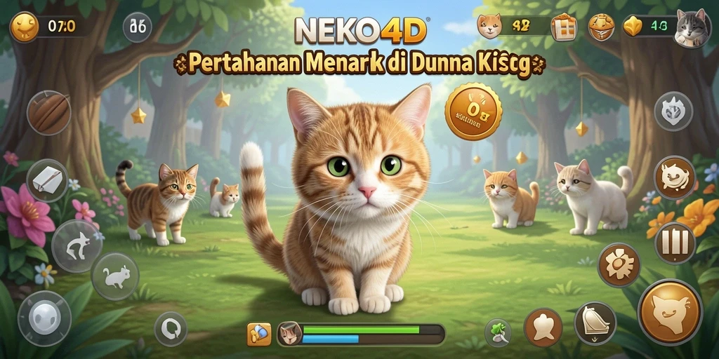 Tampilan menarik dari gameplay Tower Defense di NEKO4D.