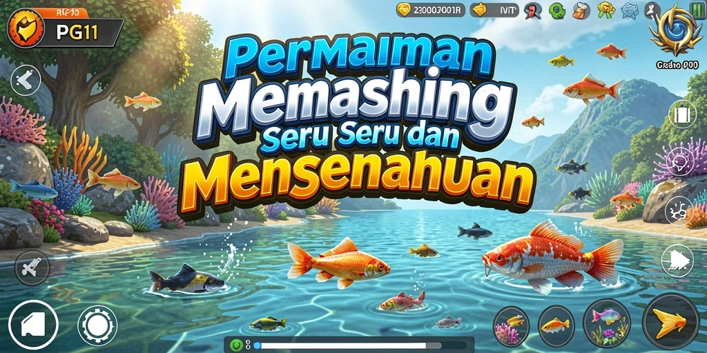 Tampilan gameplay PG11 menunjukkan aksi memancing yang seru dan menarik.