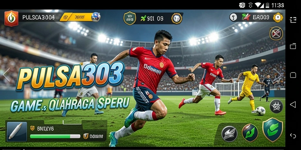 Screenshot gameplay PULSA303 dengan visual olahraga yang menarik.