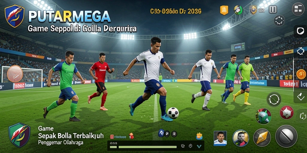Screenshot gameplay PUTARMEGA menampilkan aksi seru di lapangan.