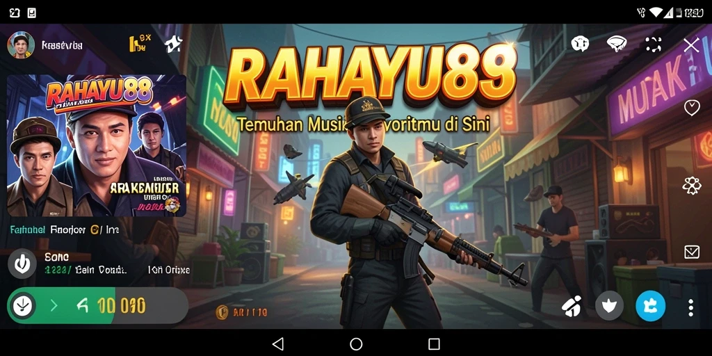 Screenshot gameplay RAHAYU88 yang menunjukkan interaksi musik yang seru.