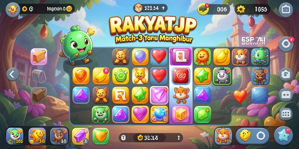 Tampilan gameplay menawan dalam RAKYATJP, penuh warna dan tantangan.