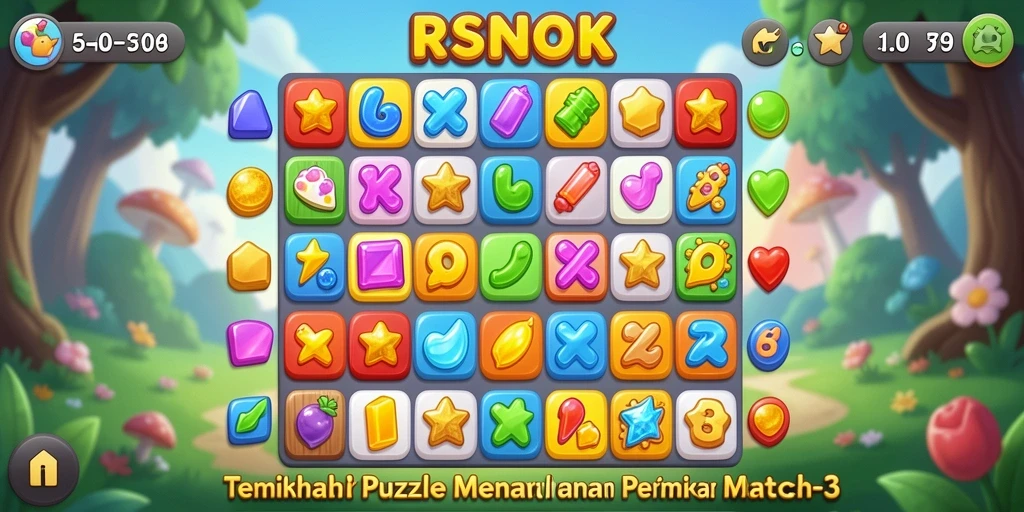 Gambar menunjukkan gameplay seru dalam mencocokkan warna di RSNOK.