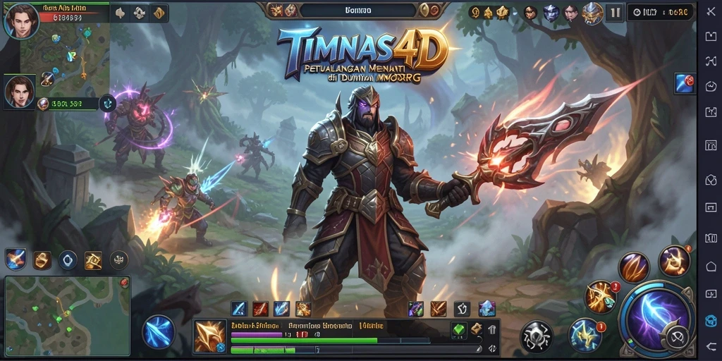 Screenshot menunjukkan aksi seru dalam game TIMNAS4D dengan pertarungan epik.