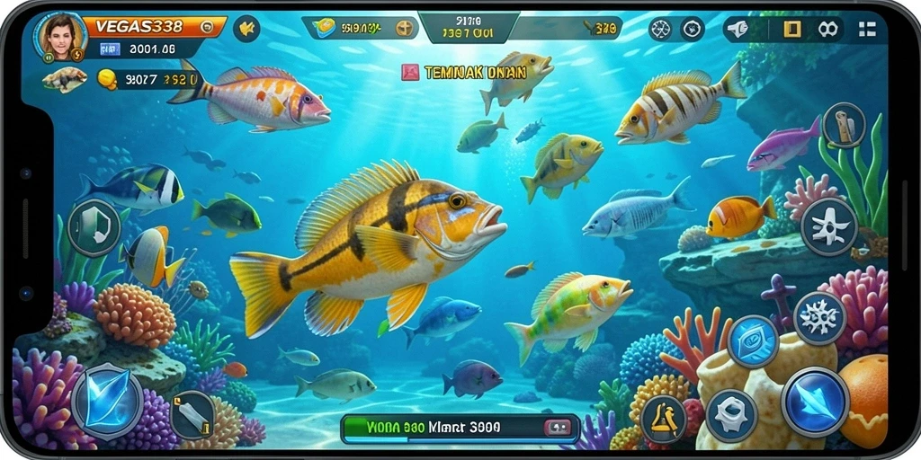 Tampilan gameplay menarik dari Tembak Ikan VEGAS338.