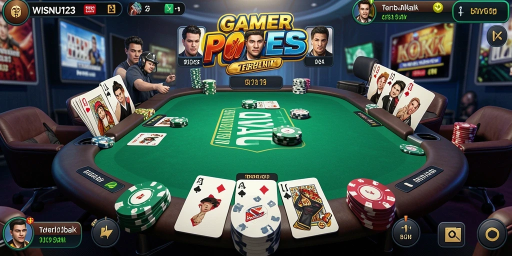 Screenshot utama WISNU123 menampilkan gameplay poker yang seru dan menarik.